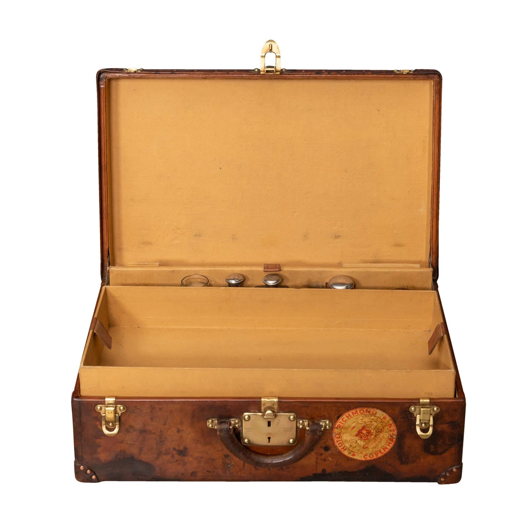Trunks A Louis Vuitton Suitcase In Natural Cow Hide 9 Trunks A Louis Vuitton Suitcase In Natural Cow Hide