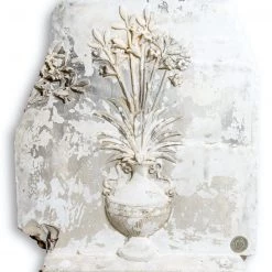 A Modern Grand Tour A Plaster Panel Of A Flowering Vase