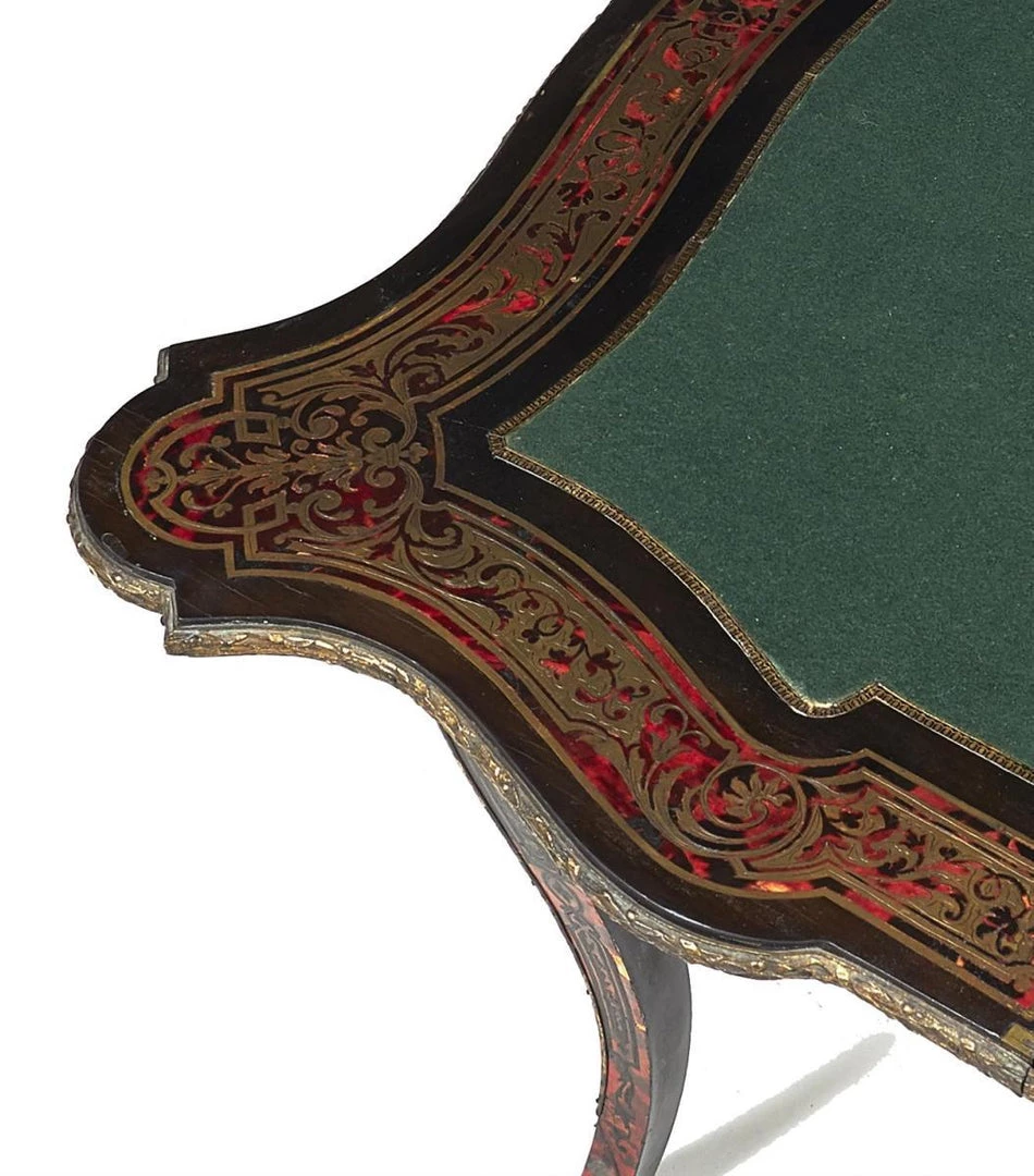 A Modern Grand Tour Furniture A Napoleon III Ebonised, Tortoiseshell Card Table, Circa 1870 5 A Modern Grand Tour Furniture A Napoleon III Ebonised, Tortoiseshell Card Table, Circa 1870
