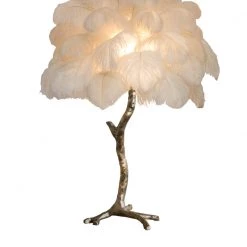 A Modern Grand Tour Lighting The Feather Metal Table Lamp