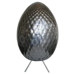 THE AYNHOE PARK COLLECTION Silver Murano Glass Egg Lamp Lighting
