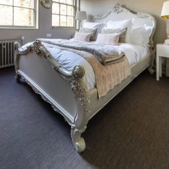 A Modern Grand Tour A French Style Carved Wood Double Bed