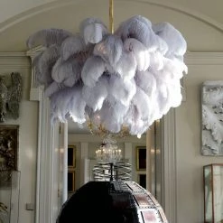 A Modern Grand Tour Extra Large Feather Chandelier Lighting