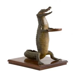THE AYNHOE PARK COLLECTION 19th Century Taxidermy Crocodile Waiter