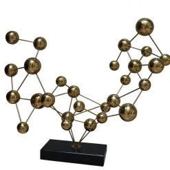 A Modern Grand Tour Curiosities A Polished Gold Molecular Sculpture