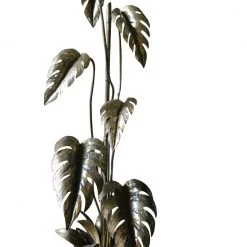 A Modern Grand Tour Brass Leaf Floor Lamp