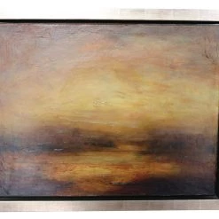 A Modern Grand Tour Art Oil On Canvas With Gold Frame By Mark Johnston