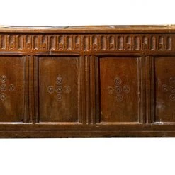A Modern Grand Tour A George III Carved Oak Four Panel Coffer Furniture