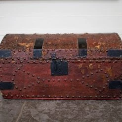 THE AYNHOE PARK COLLECTION Furniture Georgian Red Leather Trunk 14 THE AYNHOE PARK COLLECTION Furniture Georgian Red Leather Trunk