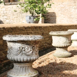A Modern Grand Tour Pair Of Garden Urns PLASTER
