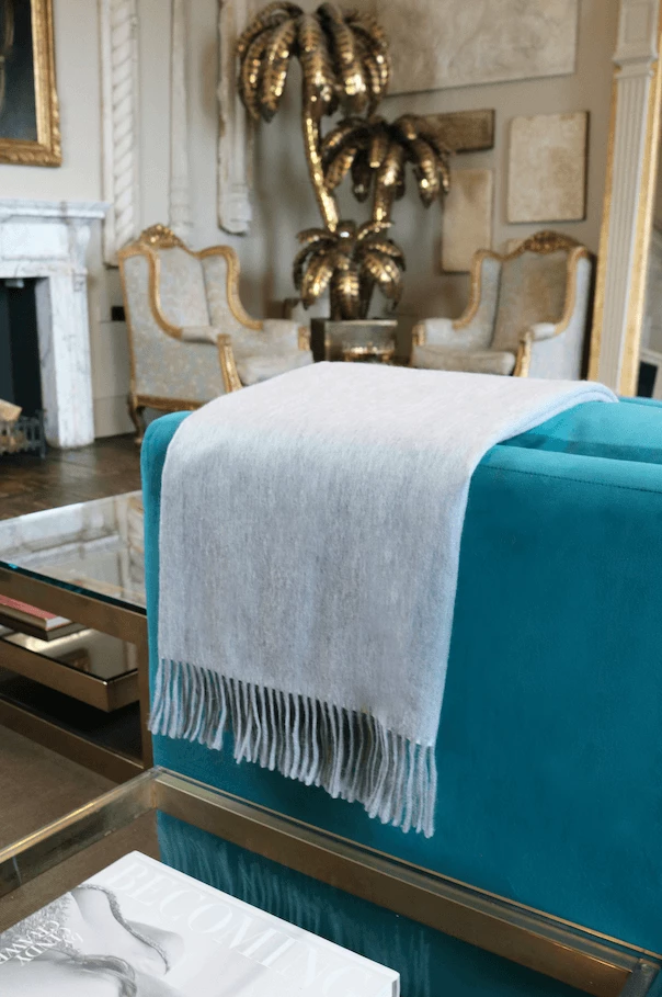 A Modern Grand Tour The Salon Jura Reversible Lambswool Angora Throw Flannel White 4 A Modern Grand Tour The Salon Jura Reversible Lambswool Angora Throw Flannel White