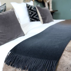 A Modern Grand Tour Homeware Nuance Ombre Cashmere Throw Oxide