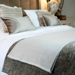 A Modern Grand Tour Lambswool Cashmere Throw Vale The Bedroom