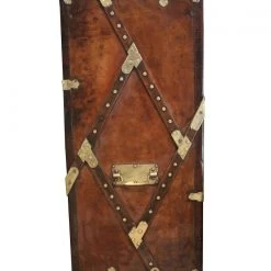 A Modern Grand Tour Brown Leather Wardrobe Trunk