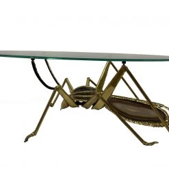 A Modern Grand Tour Agate Bug Light Coffee Table Furniture