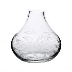 A Modern Grand Tour A Small Crystal Vase With Fern Design Homeware