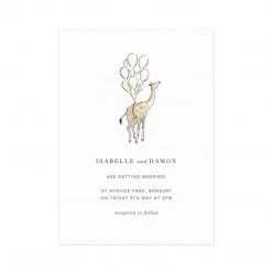 A Modern Grand Tour Wedding Invitations - Celebration Animals Stationery