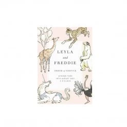 A Modern Grand Tour Stationery Party Animals Order Of Service