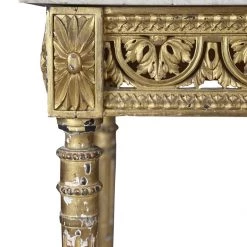 A Modern Grand Tour Furniture An Ornate Gilded Side Table With Marble Top