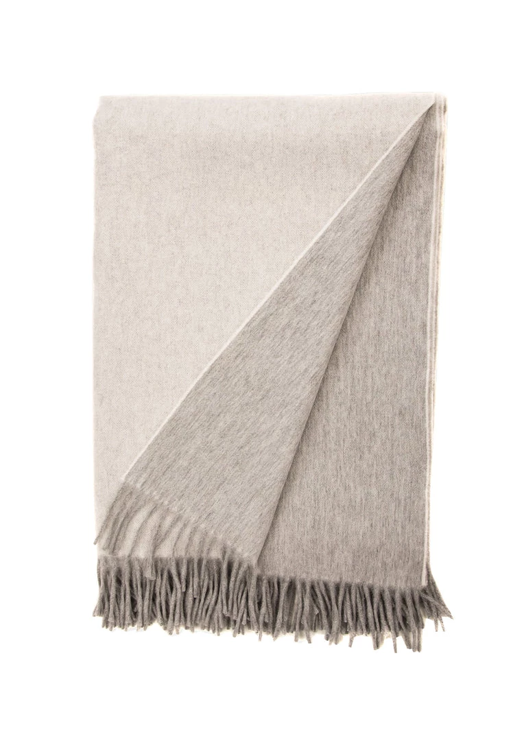 A Modern Grand Tour The Salon Jura Reversible Lambswool Angora Throw Flannel White 3 A Modern Grand Tour The Salon Jura Reversible Lambswool Angora Throw Flannel White