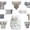 A Modern Grand Tour A Collection Of 10 Assorted Plaster Capitals And Panels