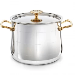 A Modern Grand Tour Ondine Platine Stock Pot Kitchenware
