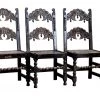 A Modern Grand Tour A Set Of Four 18th Century Carved Oak Chairs