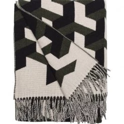 A Modern Grand Tour Homeware Triolux Sivill Throw Army
