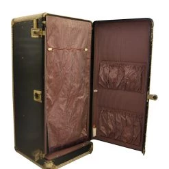 A Modern Grand Tour Vintage Black And White Wardrobe Trunk