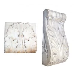 A Modern Grand Tour Regency Period Carved Carrera Marble English Fragments