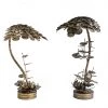 THE AYNHOE PARK COLLECTION Pair Of Brass Waterlilies